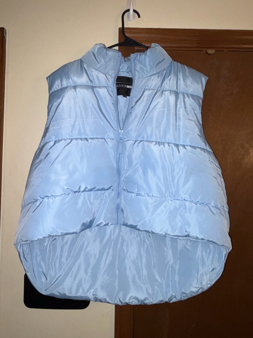 Fashion Nova Baby Blue Puffer Vest